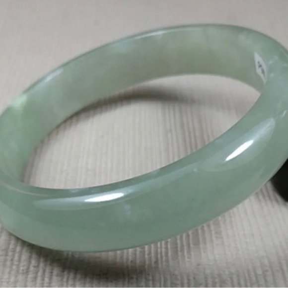 61.5MM Natural Ice Green Jadeite Jade Bracelet Bangle Jadeite Jade Bracelets - Picture 9 of 11